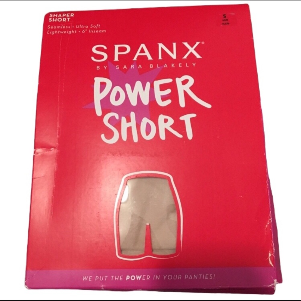 Spanx Power Short Size Small, Soft Nude